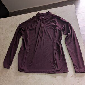Title Nine Long Sleeve Shirt with Front Zip - never worn - in a deep plum